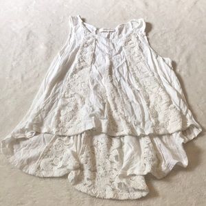 High Low lace boho top